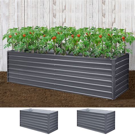 galvanised steel raised garden beds